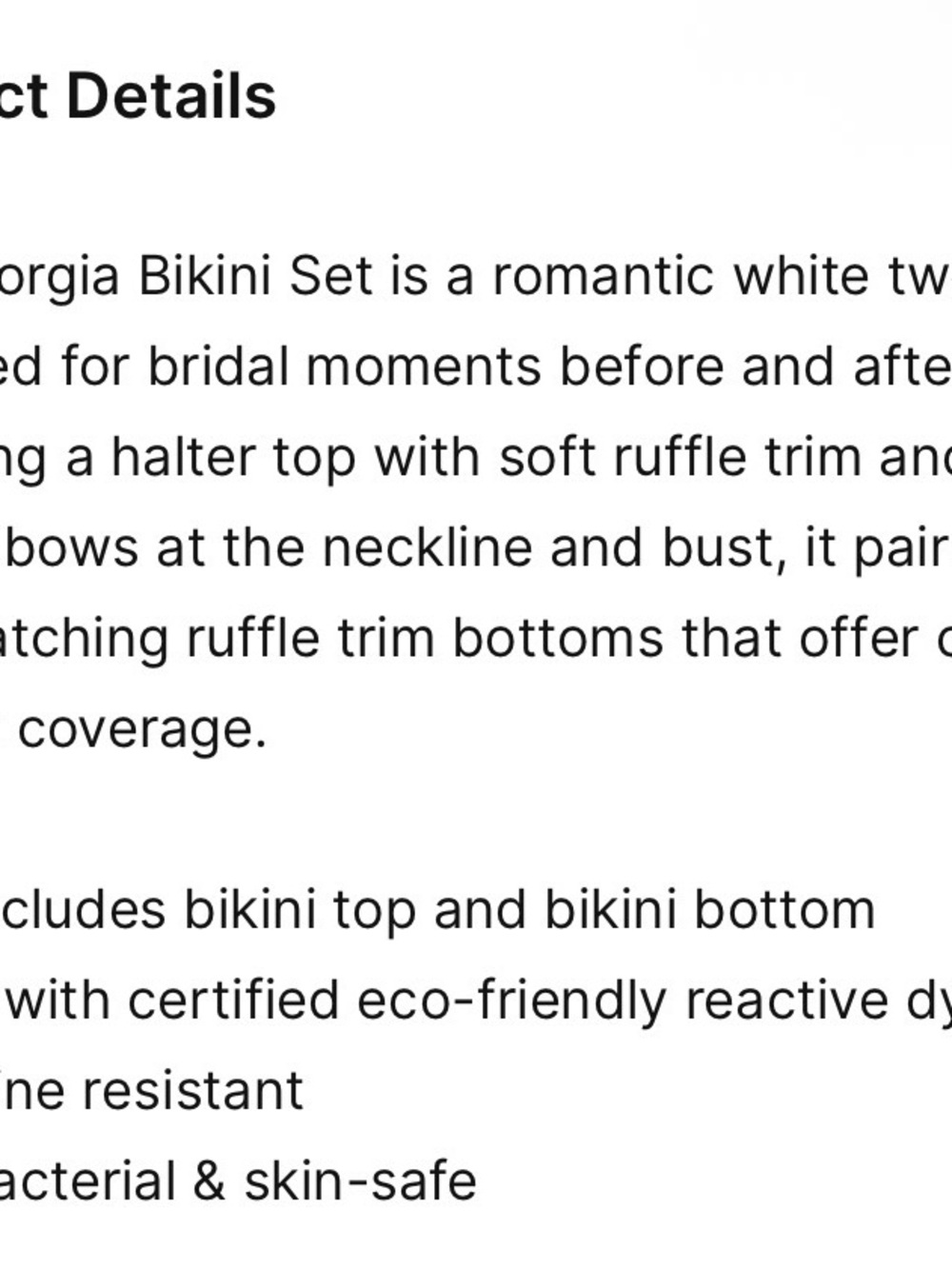 Azazie White Ruffle Halter Bikini - Picture 4 of 6